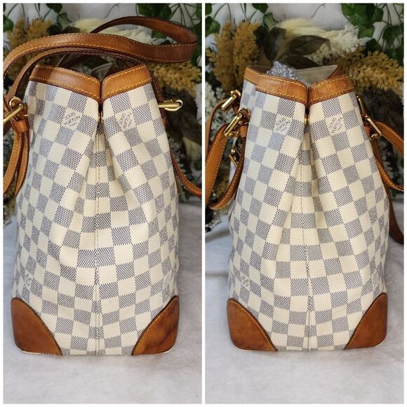 Authentic Louis Vuitton Damier Azur Hampstead MM with Dust Bag - Picture 12 of 17